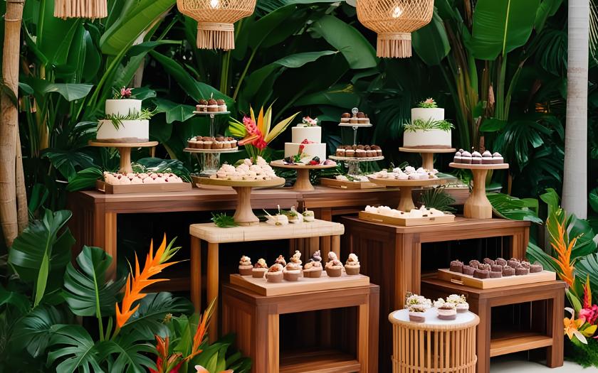 Bàn tiệc Teabreak gần gũi thiên nhiên 