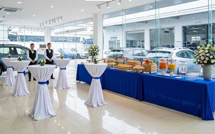 Setup bàn Teabreak theo concept thương hiệu