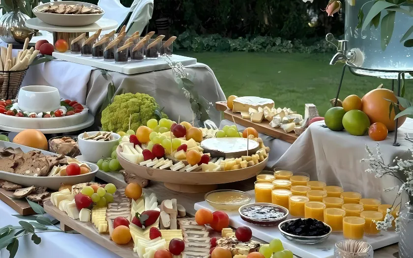 Không gian quầy buffet đa dạng mang đến nhiều trải nghiệm cho thực khách