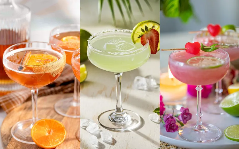 Old Fashioned, Daiquiri, Martini.