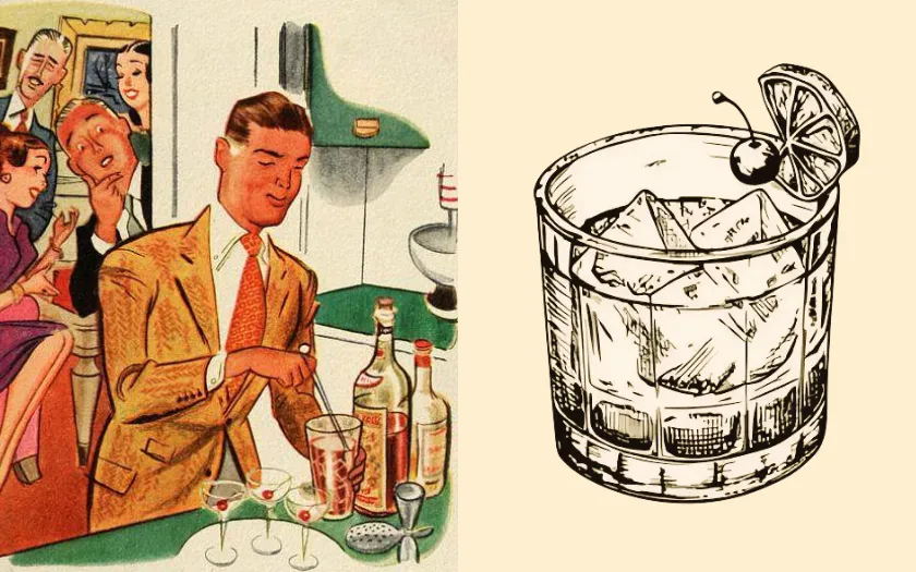 Những ly cocktail đầu tiên ra đời từ rượu mạnh, đường, nước cùng rượu đắng