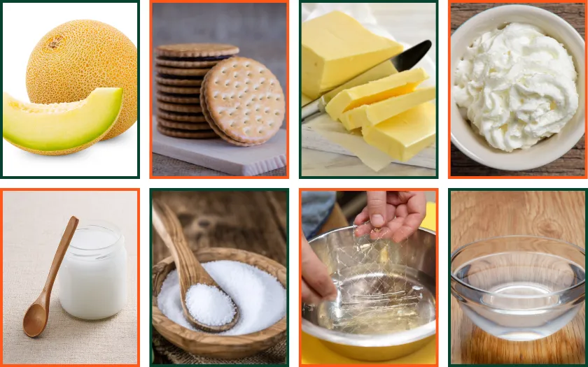 Nguyên liệu làm bánh mousse dưa lưới