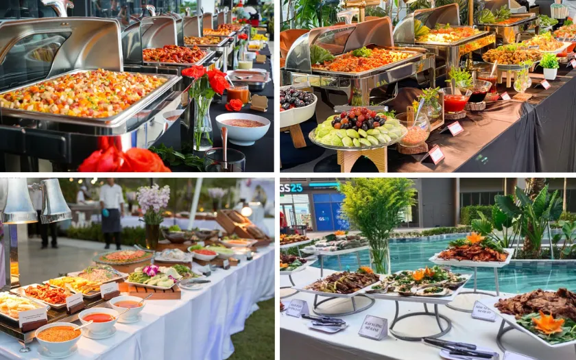 Thực đơn buffet tiệc mặn