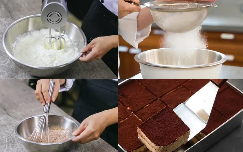 Dụng cụ cần chuẩn bị khi làm bánh tiramisu socola