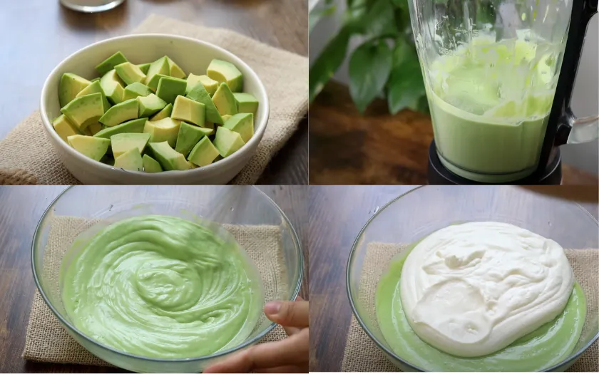 Bước 6: Làm phần mousse bơ