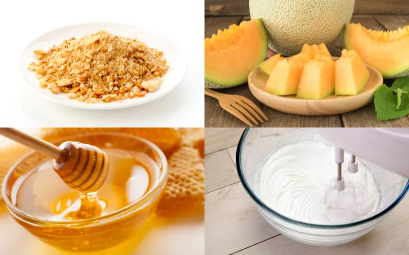 Nguyên liệu làm bánh mousse dưa lưới