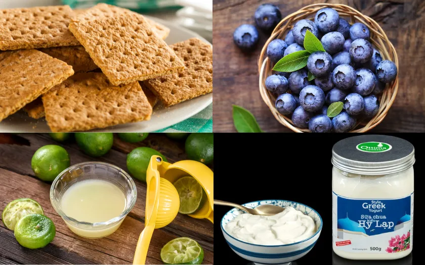 Nguyên liệu làm bánh mousse việt quất