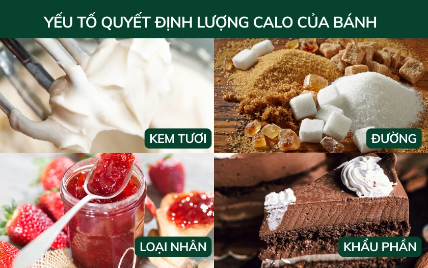 Yếu tố quyết định lượng calo của bánh mousse