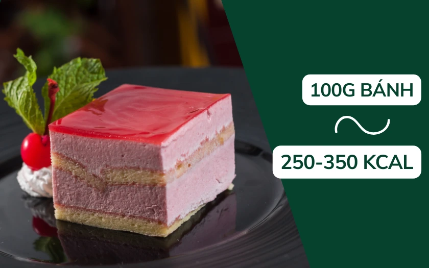 Số calo ước chừng trên 100g bánh mousse