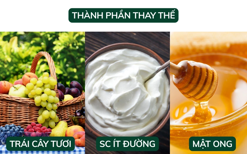 Thành phần thay thế giúp hạn chế calo trong bánh mousse