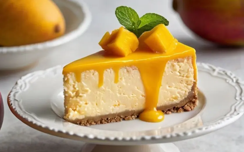 Thành phẩm bánh mousse xoài ngọt nhẹ, chua dịu mà trẻ em lẫn người lớn đều mê
