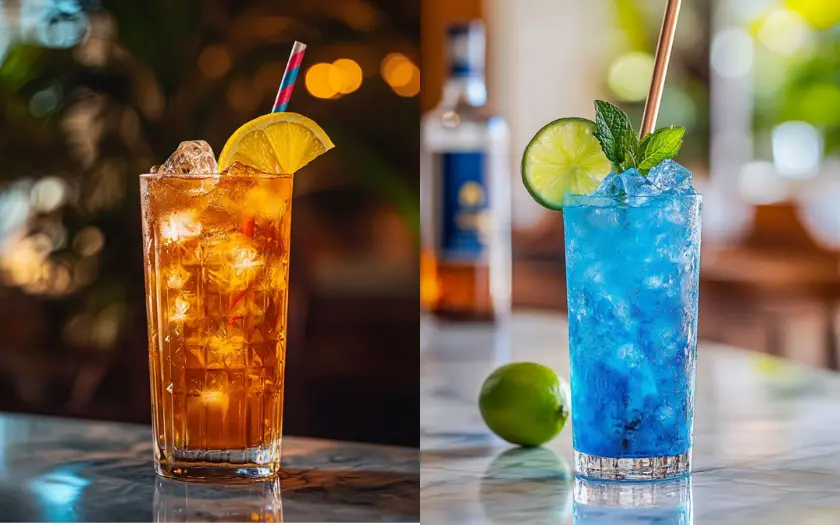 Long Island Iced Tea có vị chua, ngọt, đắng, nồng và hơi cay, là sự kết hợp của 5 loại rượu mạnh