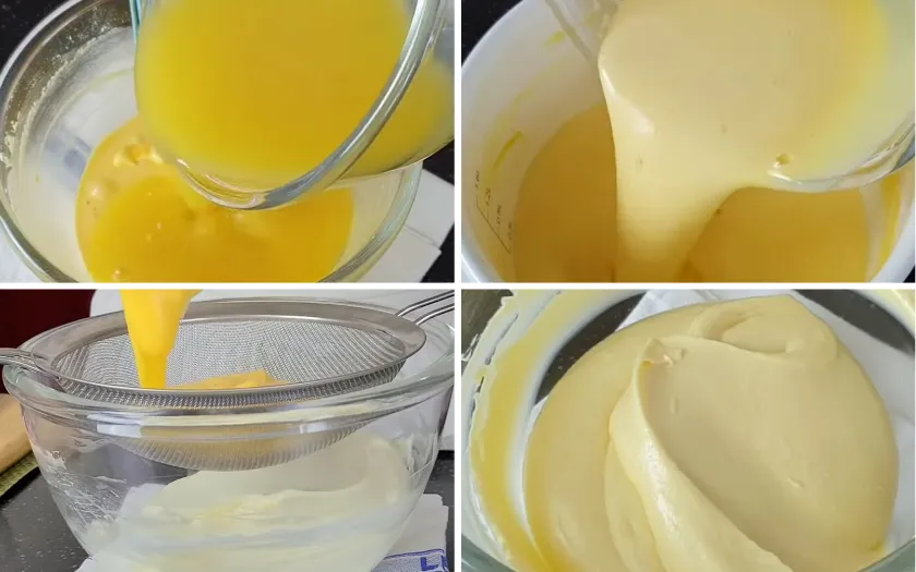 Trộn hỗn hợp nước cốt dứa, bột và cream cheese