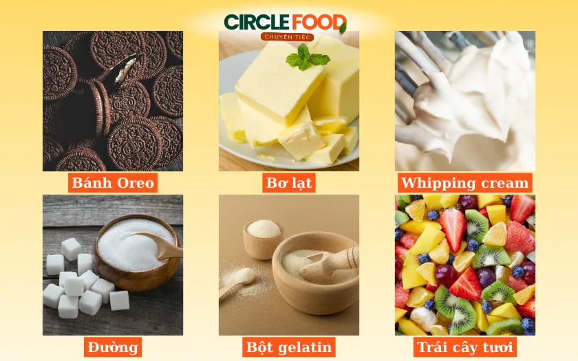 Nhiêu liệu cần có để làm bánh mousse đế Oreo