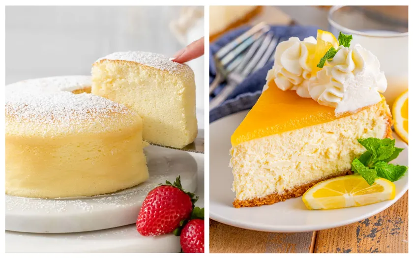 Japanese Cotton Cheesecake và Lemon Cheesecake là hai biến tấu độc đáo và tinh tế