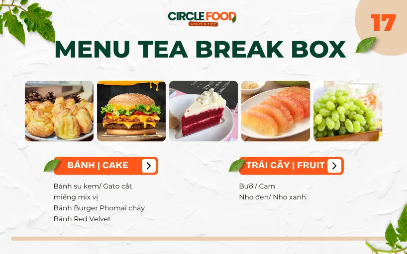 Menu Tea Break Box 17