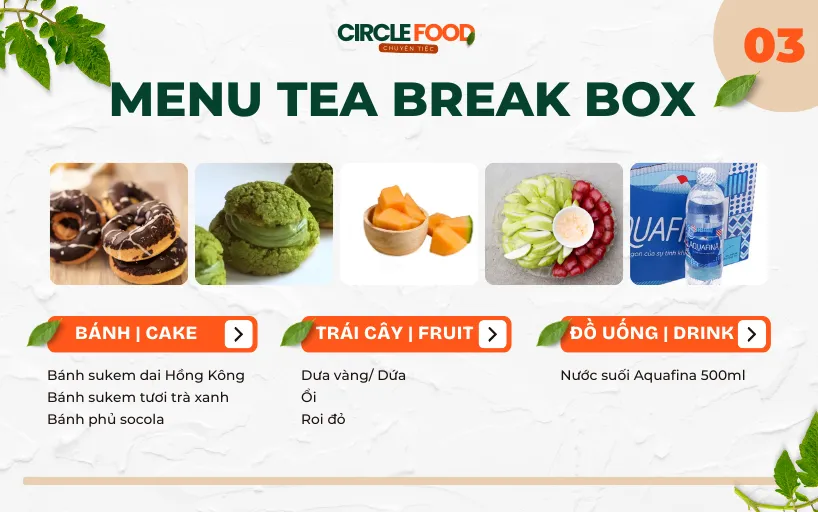 Menu Tea Break Box 3