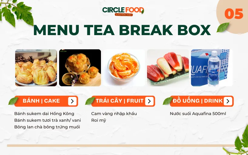 Menu Tea Break Box 5