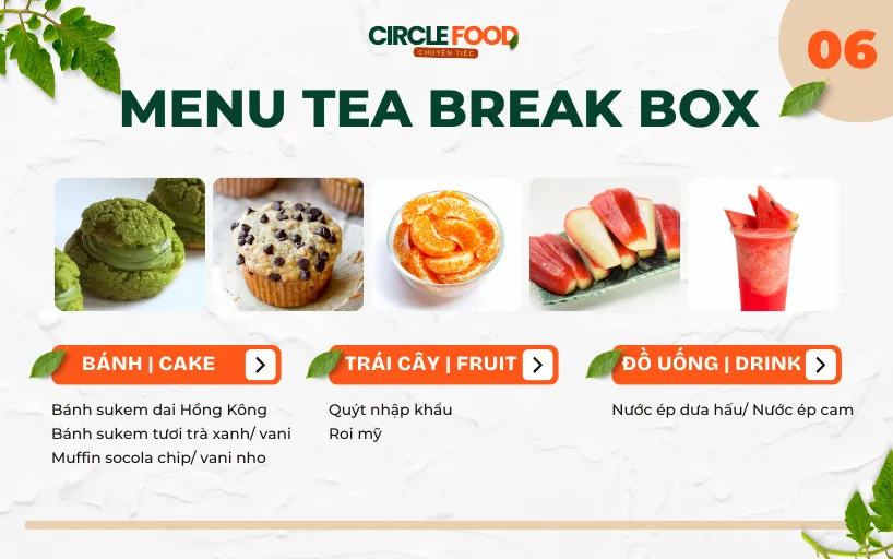 Menu Tea Break Box 6