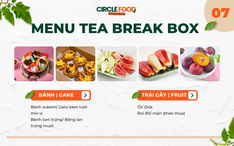 Menu Tea Break Box 7