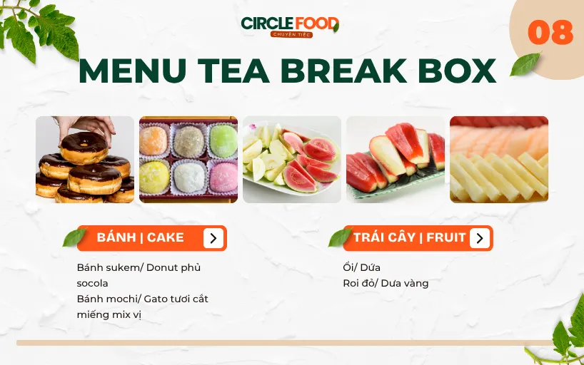 Menu Tea Break Box 8