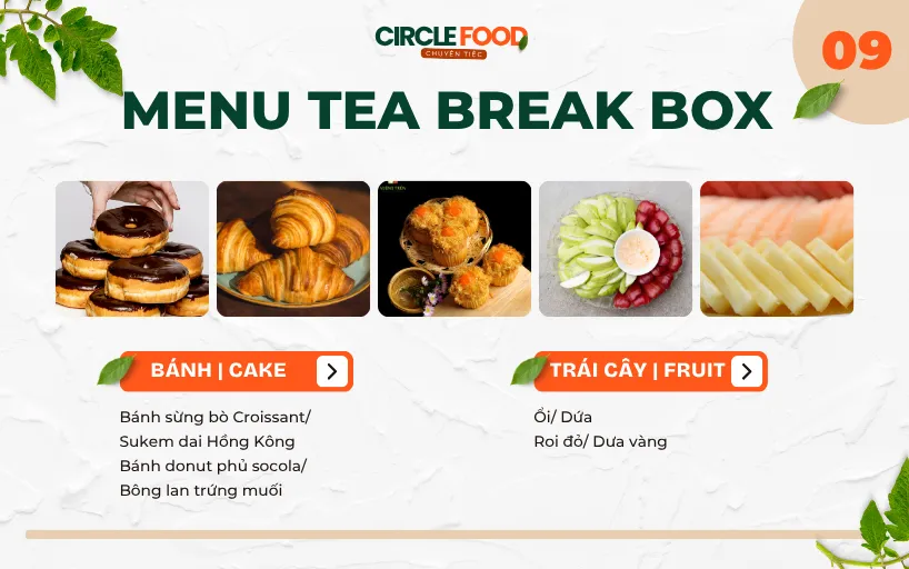 Menu Tea Break Box 9
