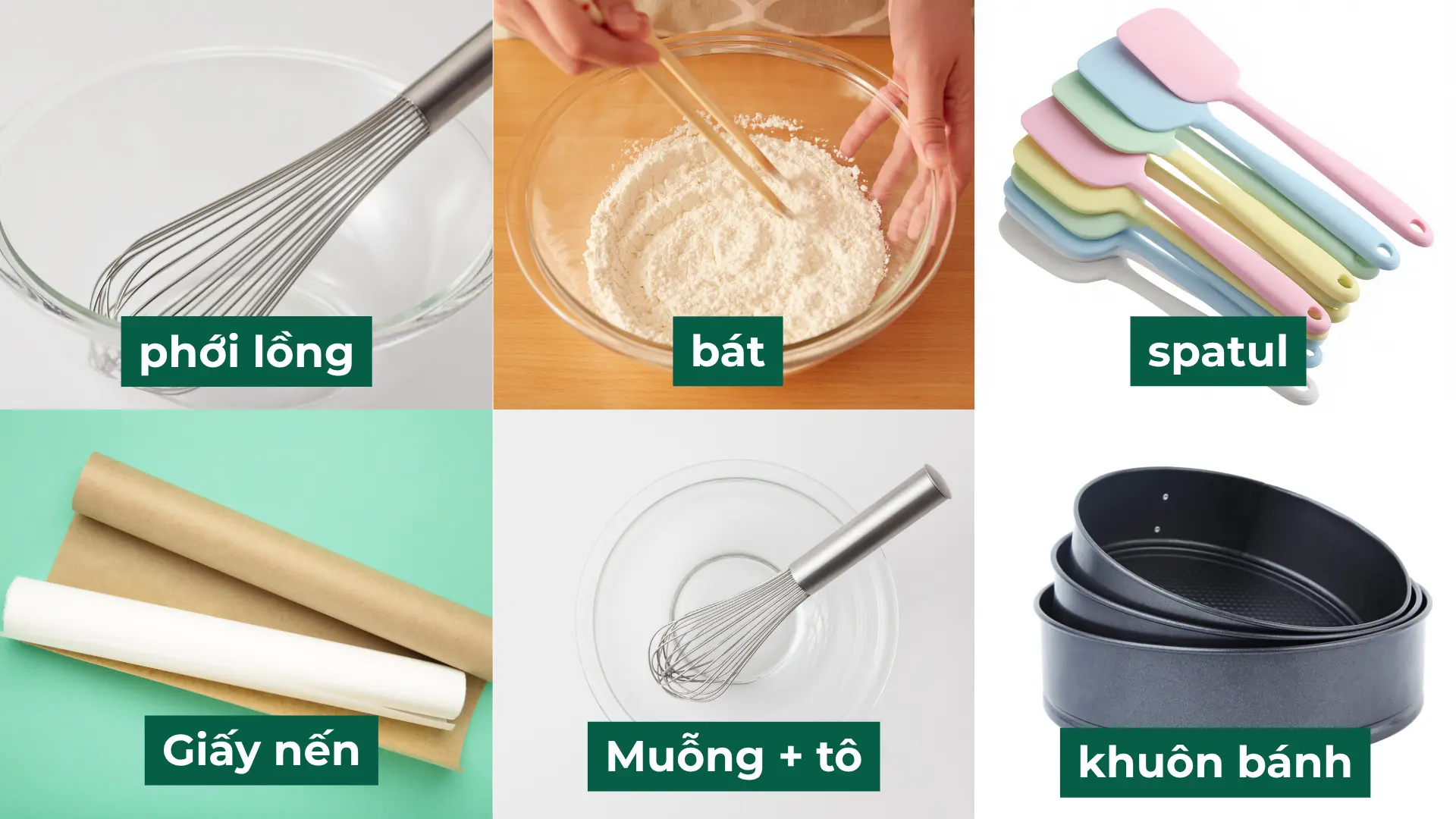 Dụng cụ cần chuẩn bị để làm bánh mousse socola