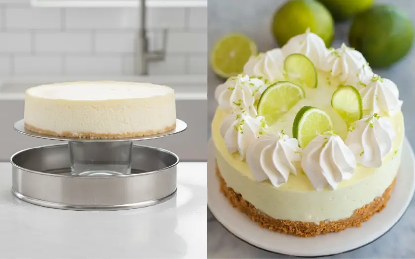 Bánh cheesecake sữa chua được trang trí với trái cây tươi và topping hấp dẫn