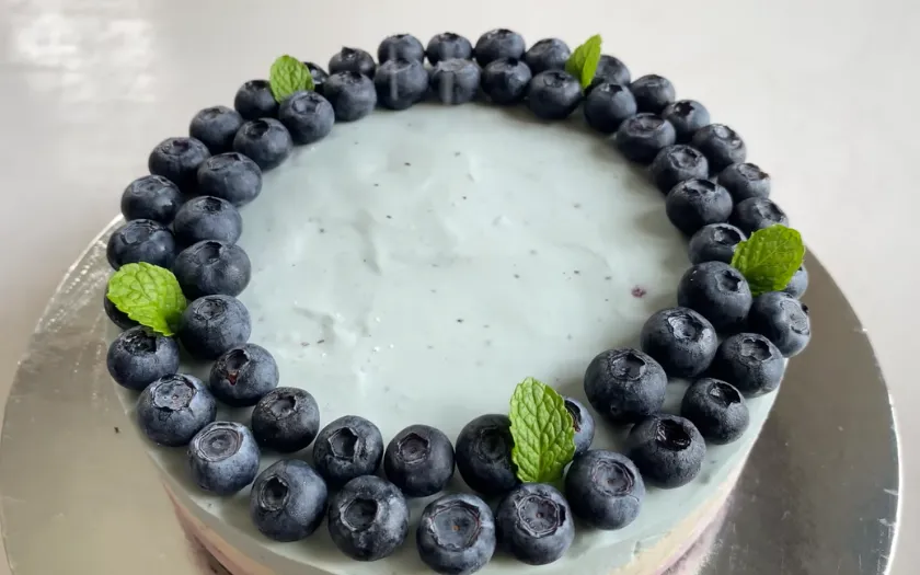 Thành phẩm bánh cheesecake việt quất