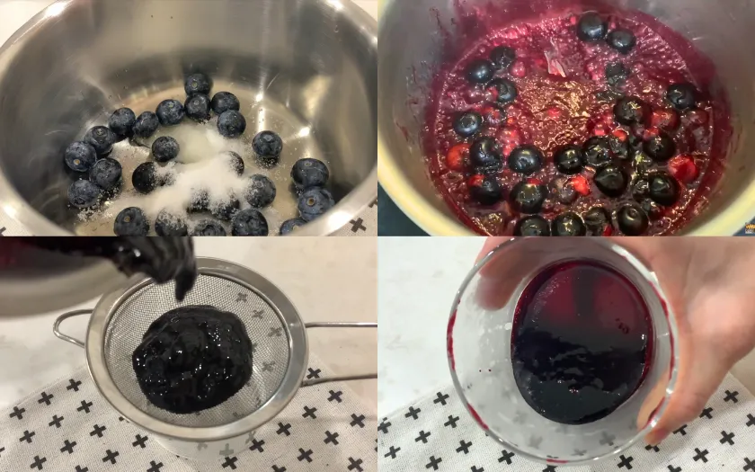 Các bước làm sốt việt quất