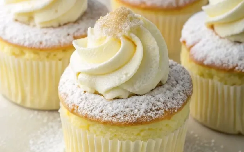 Cupcake Hokkaido nổi bật nhờ nhân kem sữa tươi mượt mà phong cách Nhật Bản