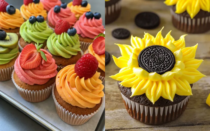 Cupcake với lớp topping đa dạng mang lại diện mạo độc đáo và phù hợp cho mọi bữa tiệc