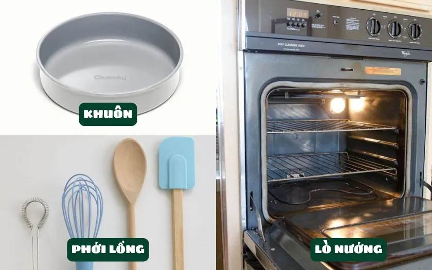 Dụng cụ cần có để làm bánh mousse sữa chua