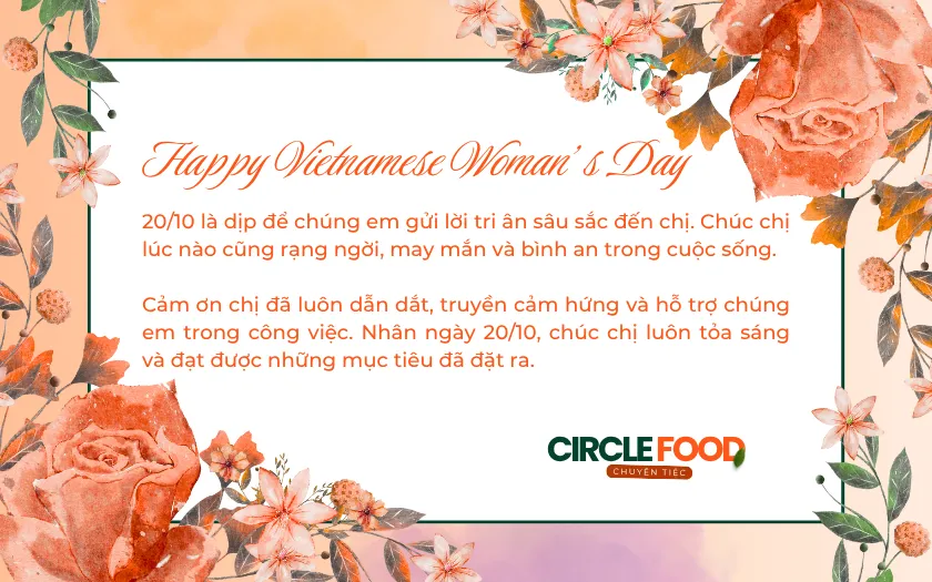 Lời chúc 20/10 ý nghĩa cho cấp trên