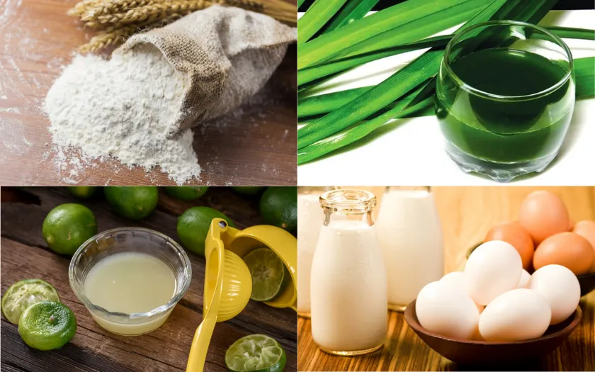 Nguyên liệu làm bánh Cupcake lá dứa