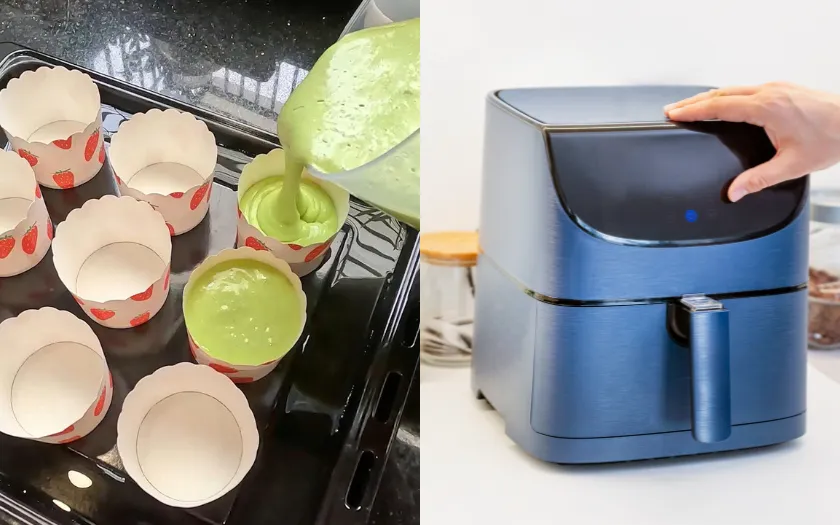 Cupcake lá dứa nướng bằng nồi chiên không dầu một cách nhanh chóng 