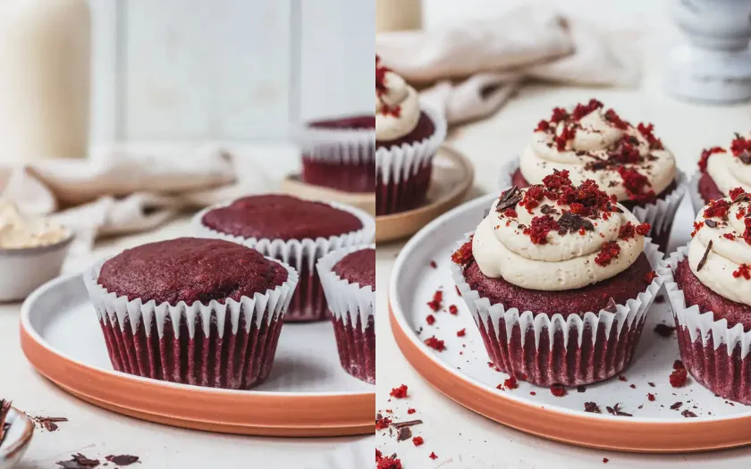 Cupcake củ dền nướng bằng nồi chiên không dầu một cách nhanh chóng 