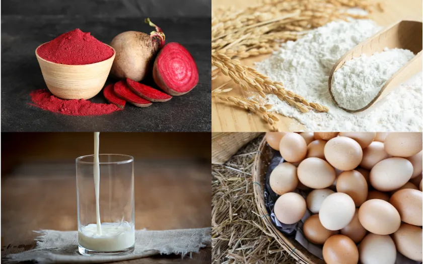 Nguyên liệu làm bánh Cupcake củ dền 