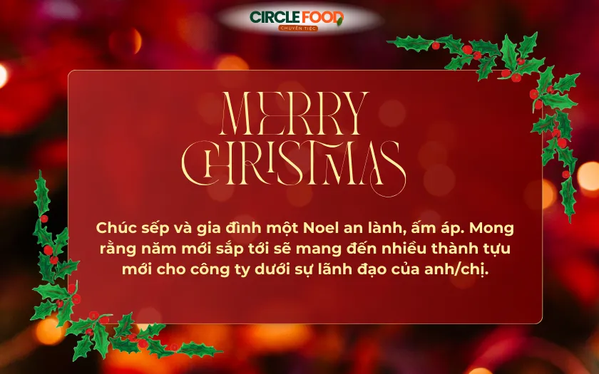 Lời chúc Giáng Sinh chân thành gửi đến Sếp và Ban lãnh đạo Công ty