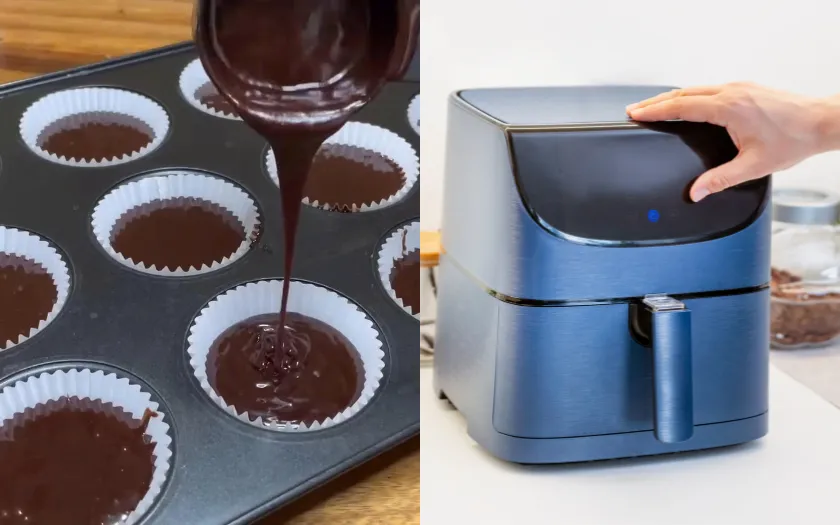 Chú ý canh thời gian để bánh được nướng chín đều 