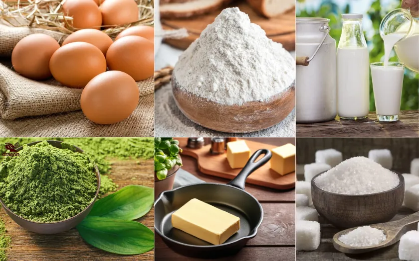 Các nguyên liệu chính cho phần crepe