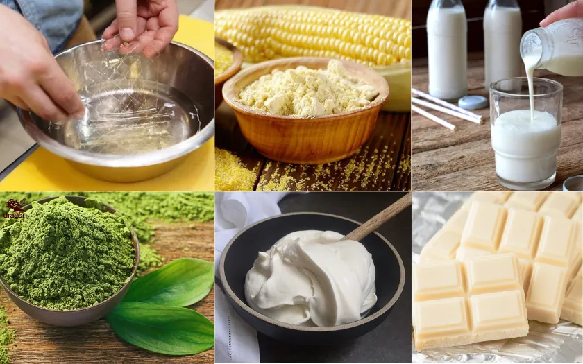 Các nguyên liệu chính cho phần pudding