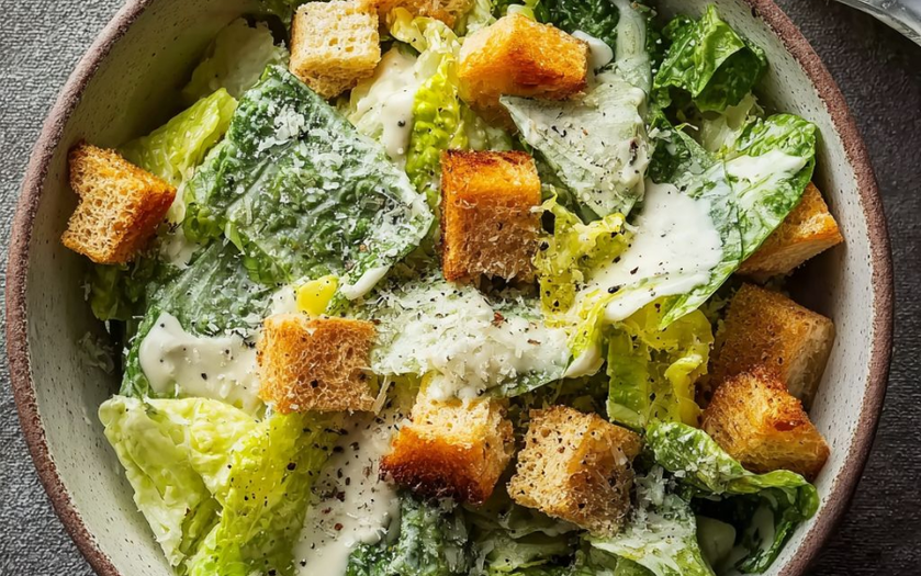 Thành phẩm món Caesar Salad ngon miệng và dinh dưỡng 