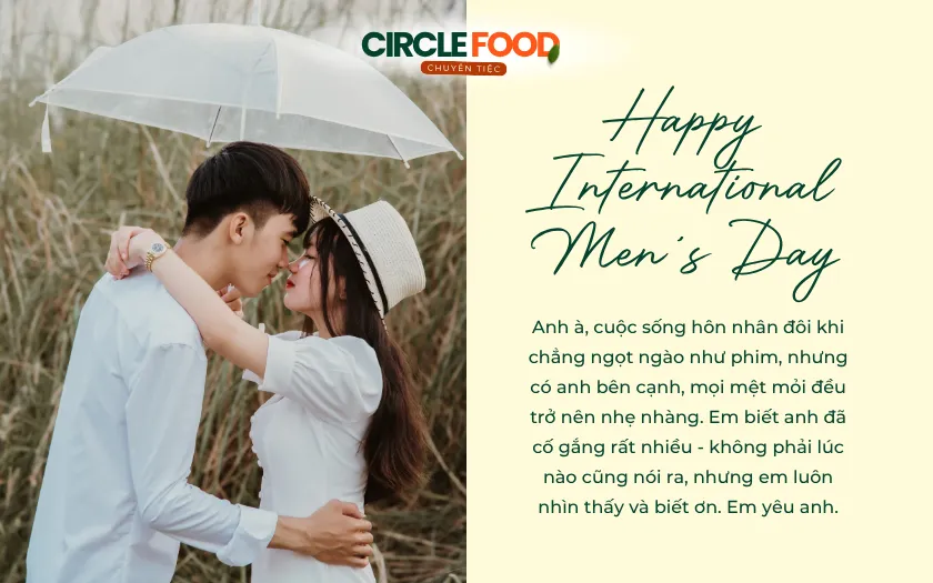 Lời chúc ngày Quốc tế Đàn ông cho chồng