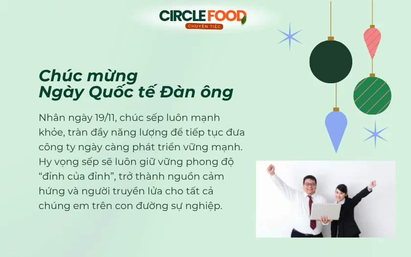 Lời chúc Ngày Quốc tế Đàn ông gửi đến sếp