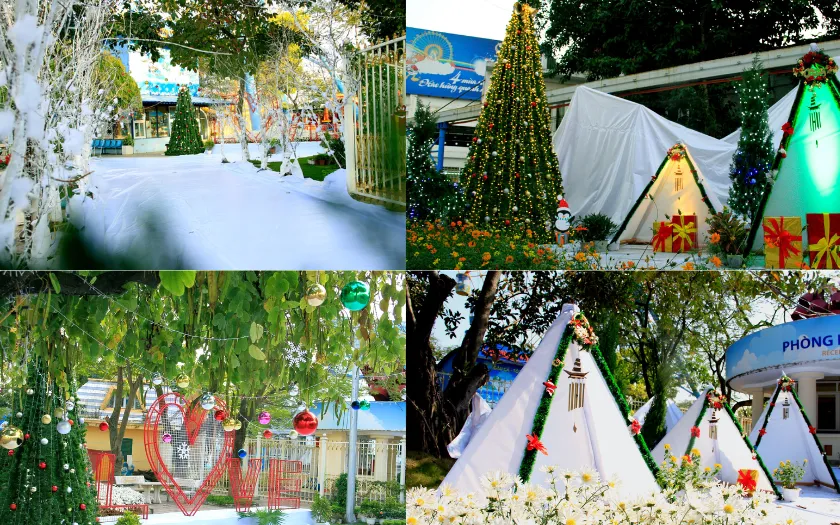 Vào mùa giáng sinh, công viên Hồ Tây được trang trí vô cùng bắt mắt