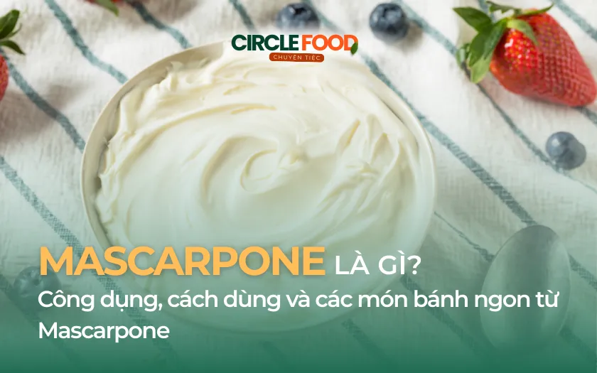 Mascarpone là gì? Công dụng, cách dùng và các món bánh ngon từ Mascarpone