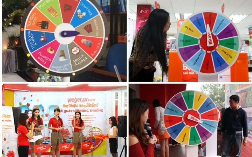 Tổ chức vòng quay may mắn với các phần quà hấp dẫn giúp thu hút và giữ chân nhân viên