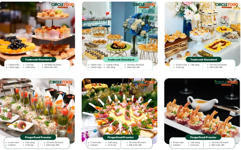 Một vài menu teabreak và fingerfood của Circle Food 
