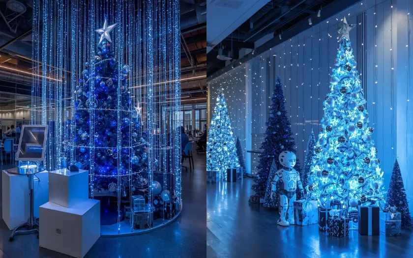 Trang trí Giáng sinh phong cách Công nghệ vô cùng độc đáo